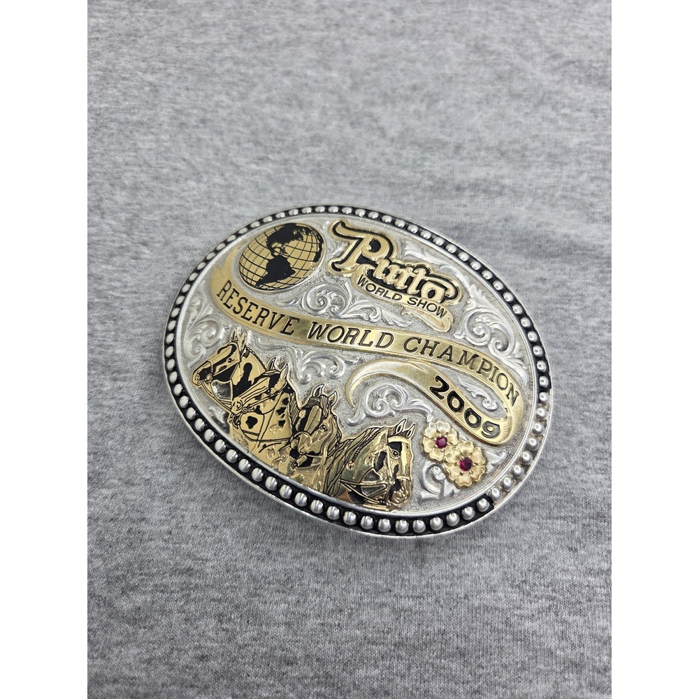 Gist 2009 Pinto World Reserve Champion Ruby Large Oversized Trophy Buckle - Picture 10 of 10